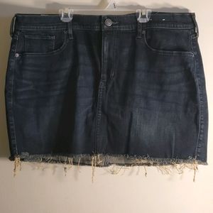Express straight denim mini skirt midrise 16